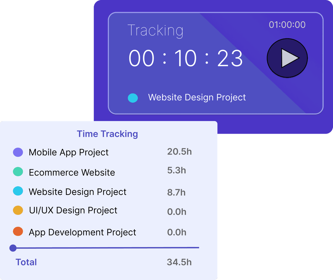 time tracking feature of workbreeze